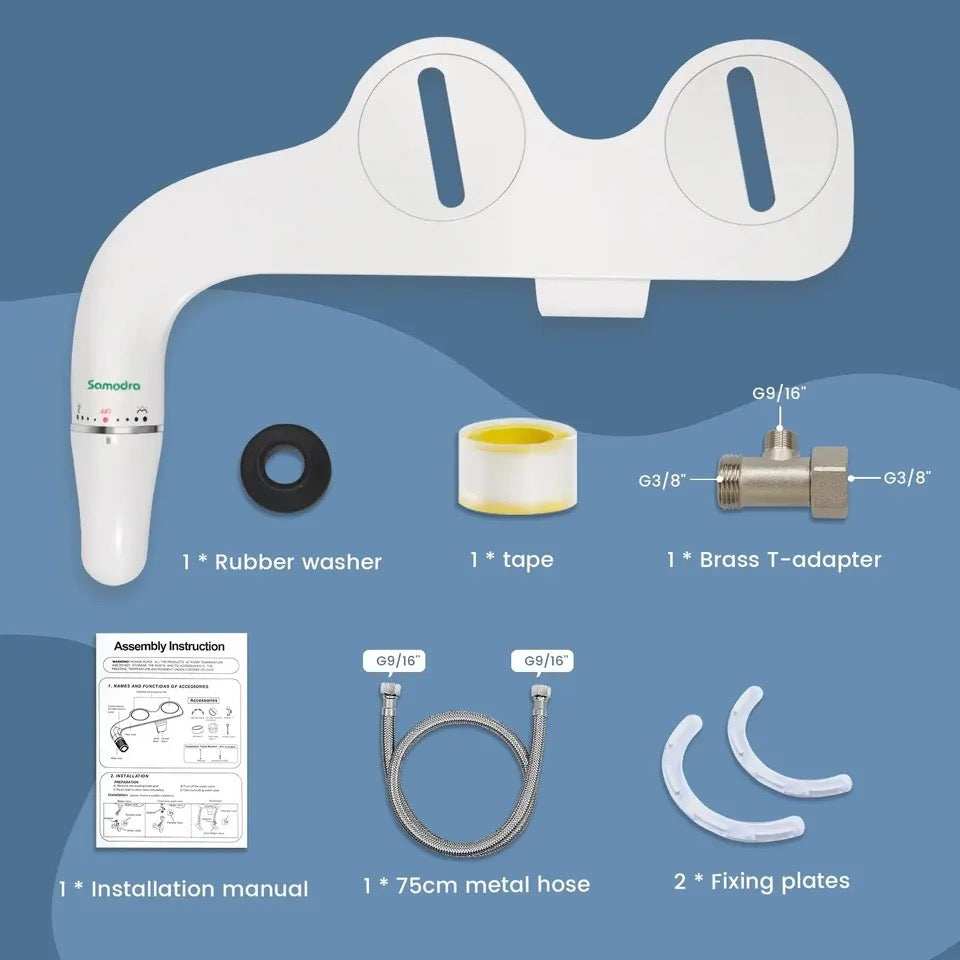 Ultra-Slim Bidet,Bidet Attachment For Toilet UK, Non-Electric Bidet Seat SAMODRA