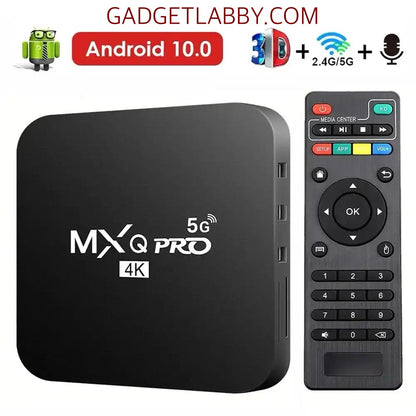 MXQ-PRO 4K HD Android 10.0 Smart TV Box 2.4/5G Dual-WIFI 3D + 64GB SD CARD FREE